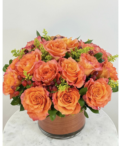 Fiery Fall Roses